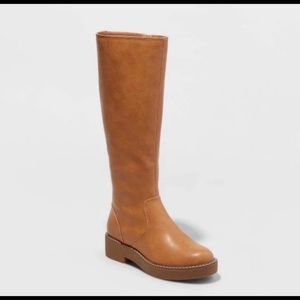 Women's Tricia Tall Dress Boots - Universal Thread TAN SIZE 6.5